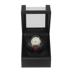 Watch winder för 1 klocka, svart konstläder