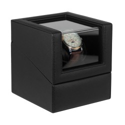 Watch winder för 1 klocka, svart konstläder