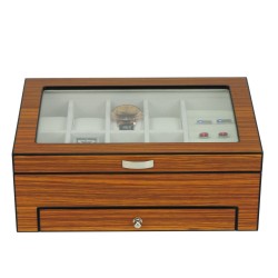 Klocklåda / klockbox för 8 klockor - Zebra Trä