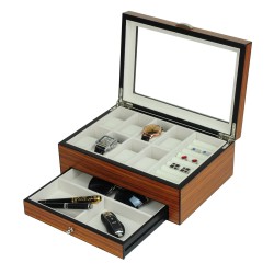 Klocklåda / klockbox för 8 klockor - Zebra Trä