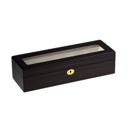 Klocklåda / klockbox för 6 klockor, ebenholts finis