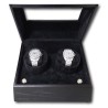 LINDENÆS lyx watch winder / klockuppdragare för 2 klockar - svart trä och tysta
