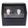 LINDENÆS lyx watch winder / klockuppdragare för 2 klockar - svart trä och tysta