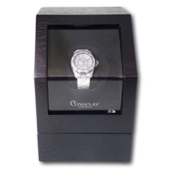 LINDENÆS lyx watch winder / klockuppdragare för 1 klocka - svart trä och tysta