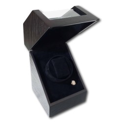 LINDENÆS lyx watch winder / klockuppdragare för 1 klocka - svart trä och tysta