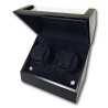LINDENÆS lyx watch winder / klockuppdragare för 2 klockar - svart trä och tysta