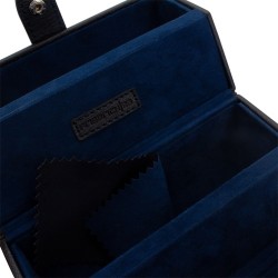 Friedrich glasöganfodral för 3 glasögon - svart läder