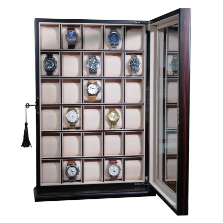 Klockskåp / klockbox för vägg, förvaring av 30 stora klockor