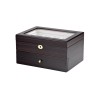 Klockbox / klocklåda för 20 klockor - ebenholts trä finish