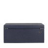 Friedrich Dynasty lyx klocklåda / klockbox i äkta blå läder - förvar 20 klockor