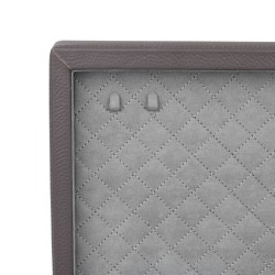 Friedrich Dynasty lyx klocklåda / klockbox i äkta grå läder - förvar 20 klockor