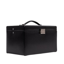 Friedrich Classic lyx smyckeskrin i äkta svart läder