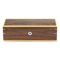 Klockbox / klocklåda för 5 klockor - äkta valnöt träd